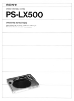 Sony PS-LX500 - Owners Manual 